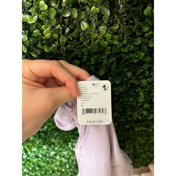 Free People Can’t Let Go Tee Sz Large NWT Frost Lavender - Picture 5 of 5